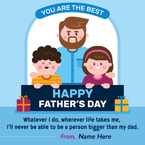 Happy Fathers Day 2025 Greeting Cards With Name